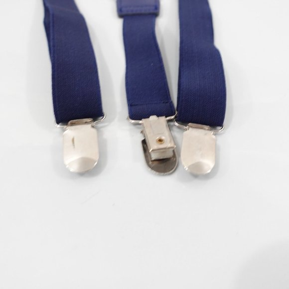 Suspender Boy Blue Navy Clip On Y Back Adjustable Strap Stretch Formal Dress‎ - Picture 4 of 7